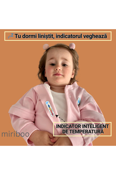 Miriboo Sleeping bag with feet 1–2.5 years and 2.5-4 years, 1 TOG, 100% Cotton, Temperature Indicator