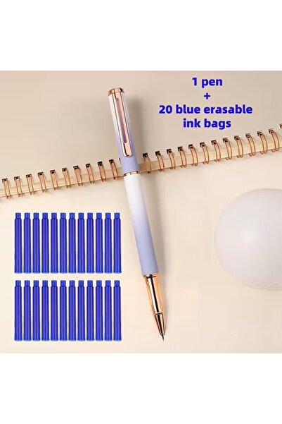 yiren Stilou metalic bleo + 20 rezerve de Cerneală Termica