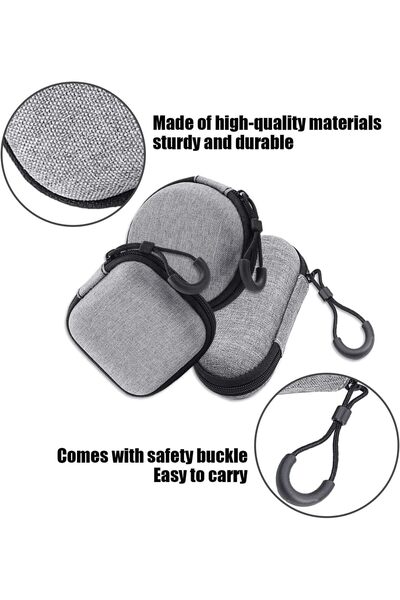 Generic Portable Hard Shell Headphone Case - 3-Pack (Gray)
