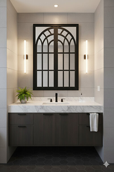 Generic Elegant mirror with a luxurious frame, 97 x 66 cm