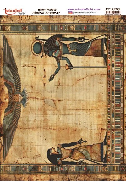 İstanbul Hobi ورق ديكور نحاسي 30×42 سم PT-2767 مصر القديمة