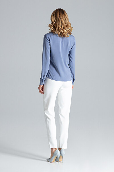 Figl Cămașă de lucru pentru femei - cămașă elegantă albastră pentru femei M581 mărimea XL