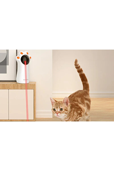 Gonga Interactive laser toy for cats, Rojeco, paw pattern, Gonga® White