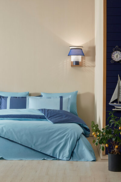 Özdilek Boja pruga Jednokrevetno Set posteljine tirkizna