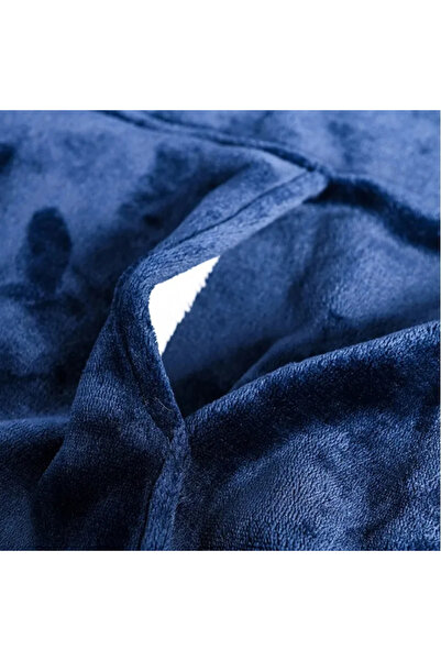 Gonga Sweatshirt blanket, with sleeves, hood and pocket, fur lined, Gonga® Blue