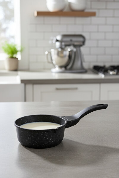 FİTHOME 16 cm Cast Granite Milk Pot Saucepan Casserole 1.3 Liter