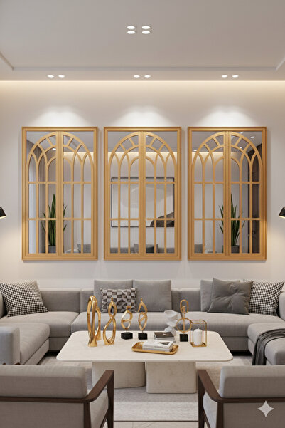 Generic Elegant mirror set with a luxurious frame, 97 x 66 cm