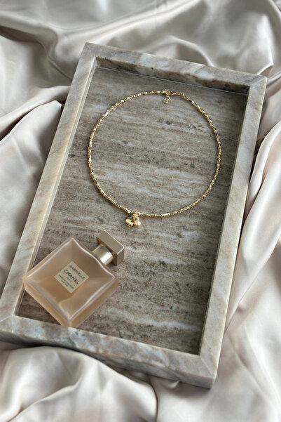 Le'sluette shadow of style Kadın Standart Çelik Boncuklu İnci Charm Detaylı Kolye