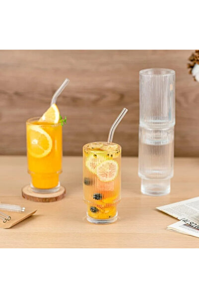 Gonga Set of 4 specially designed glasses, for latte coffee and long drinks, 270 ml, Gonga® Transparent