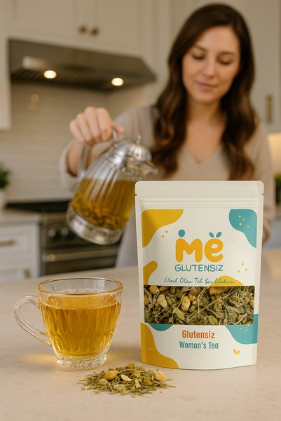 Glutensiz Me 100 Gr Gluten-Free Women's Tea – Menstrual Period Support Natural and Additive-Free Herbal Tea Cycle Tea