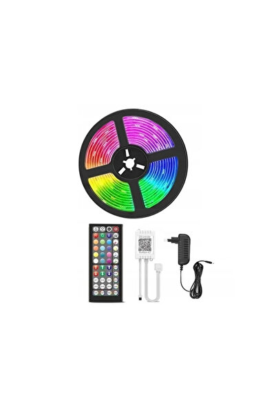 Gonga Bandă LED RGB5050 de 10m cu telecomanda, aplicație și control prin smar...