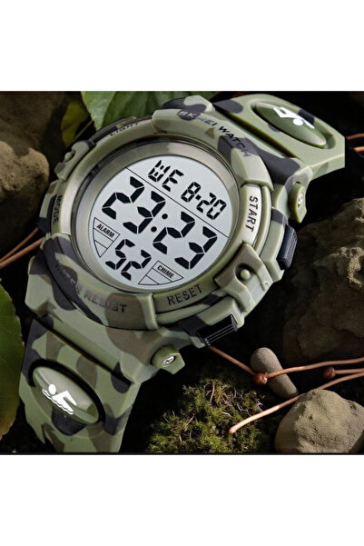 Skmei Digital Watch for Kids – Sports, Alarm, Stopwatch, Water Resistant, Green
