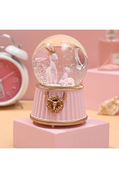 Ailenizin Oyuncakçısı Geyikli Orta Boy Işıklı Müzikli Kar Küresi