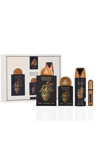 lattafa pride GIFTSET Brioche Vanille | Set 3-Piece (Edp 100ml + Edp 20ml + D...