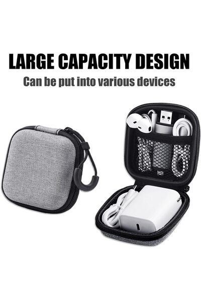 Generic Portable Hard Shell Headphone Case - 3-Pack (Gray)