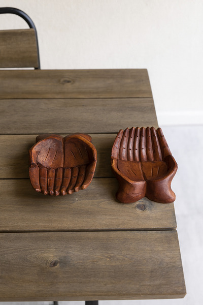 Home Ahşap Eller Sunumluk,Peçetelik El Oyması Dekor