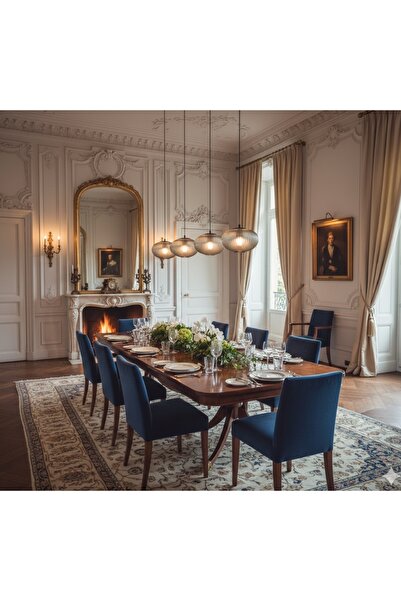 demet habek mylights Dörtlü 4’lü Füme Elips Cam Masaüstü Sarkıt 120 cm Metal Gövde Modern E27 Tasarruflu Aydınlatma