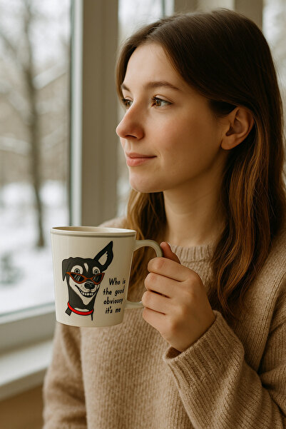 uğurlu dükkan Siberian Husky Oral Mug with Handle