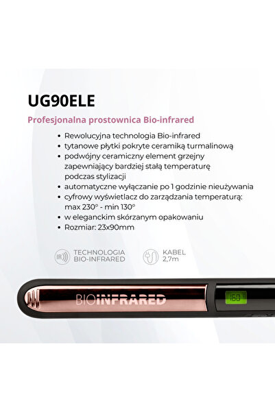 NEWUPGRADE Ug90Ele Upgrade , Bio-Infrared Straightener , Limited Edition , Infrared , Narrow 25 X 110 Mm