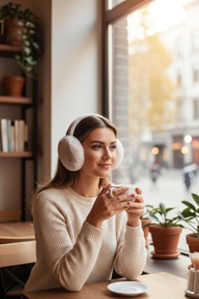 C&A&B KUZEY AVİZE Cold Protective Soft Plush Foldable Ear Protector Earphones