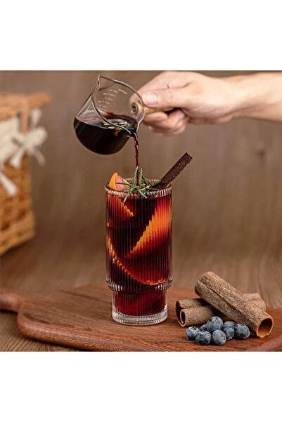 Gonga Set of 4 specially designed glasses, for latte coffee and long drinks, 270 ml, Gonga® Transparent