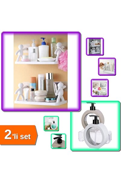 HerEveOyuncak 2 Adet Makyaj Malzeme Baharatlık Rafı + 350 ML Tezgah Üstü Bula...