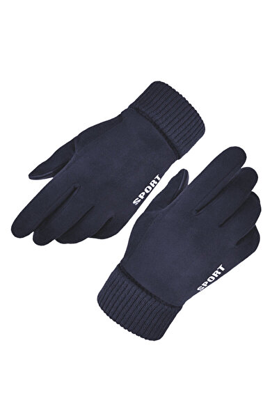 Techsuit Unisex touchscreen gloves Suede, faux leather, blue, ST0009