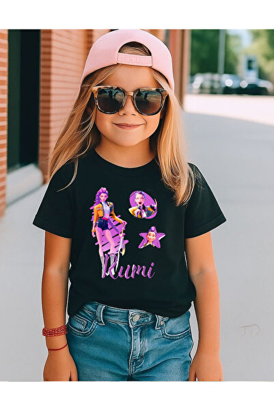 lovver Tricou negru pentru copii Kpop Demon Hunter Huntrix mira,rumı,zoey din...