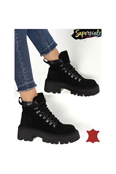 virboti Women's leather boots with thick sole |OLAKO|