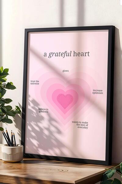 Saturn Картина в рамка „Благодарно сърце“ Аура Енергийни цветове