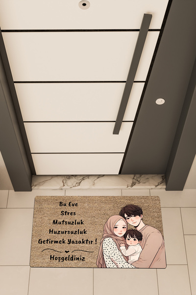 Dormot Yüksek Kaliteli Dijital Baskı, Aile ve Stres Getirmek Yasaktır Temalı ...