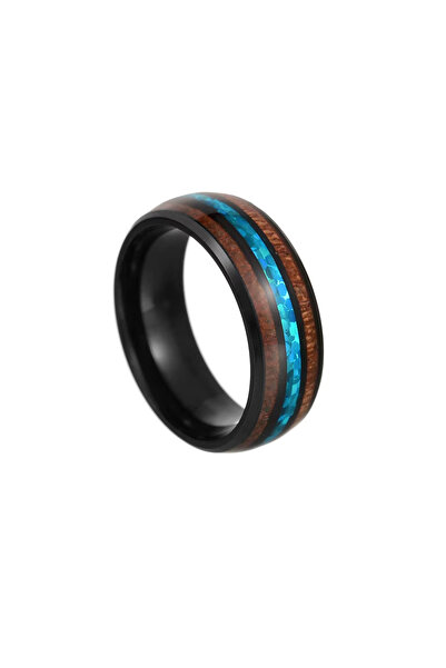 Kracer Black ring with blue zircon band
