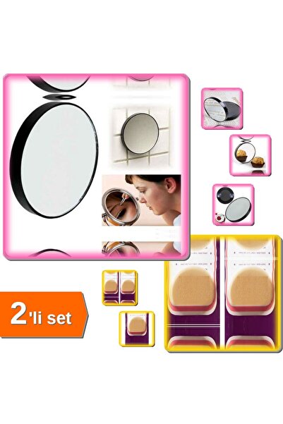 HerEveOyuncak 10 Kat Büyüten Vantuzlu Büyüteç Ayna + 2 Adet 7 Cm Yuvarlak Muc...