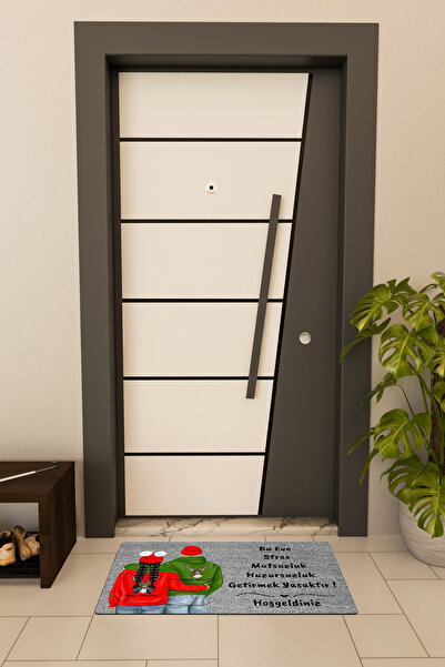 Dormot High-Quality Digital Printing, Family and Stress Are Forbidden Themed Doormat