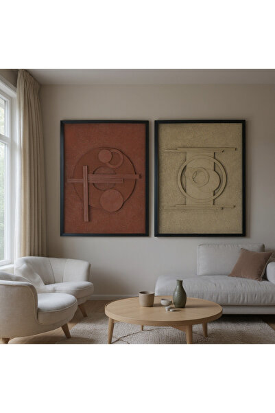 lya luxury Rölyef dokulu, el yapımı, yağlı boya tablo 2x (90 cm x 65 cm)