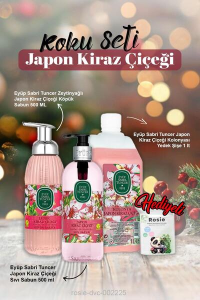 Eyüp Sabri Tuncer 1lt Kolonya, Sıvı ve Köpük Sabun 500ml Japon Kiraz Çiçeği v...