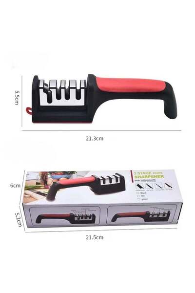 Zet Professional 3-Mode Knife Sharpener ZET– Ergonomic, Safe, Ultra Efficient +1 pairGloves Gift