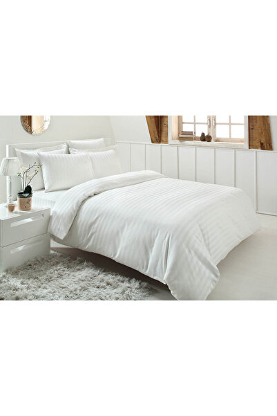 Özdilek Linia pentru două persoane Satin lenjerie de pat Cremă