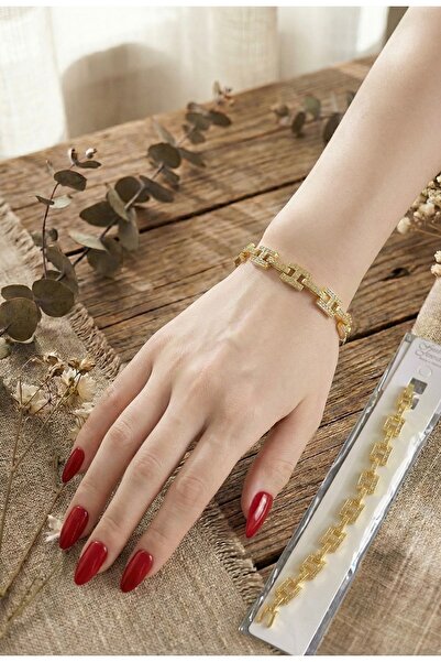 Tasarım سوار ذهبي من الزركون طراز H من زيميرا - مجوهرات نسائية أنيقة وراقية