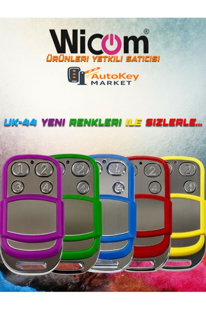 WICOM UK-44 Akıllı Kodlanabilir Garaj Kepenk Bariyer Kumandası Renkli