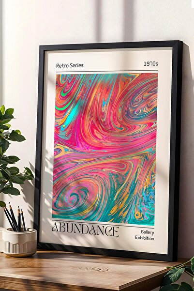 Saturn Tablou înrămat Abundance Seria Retro Culorile Energetice Aura de Abund...