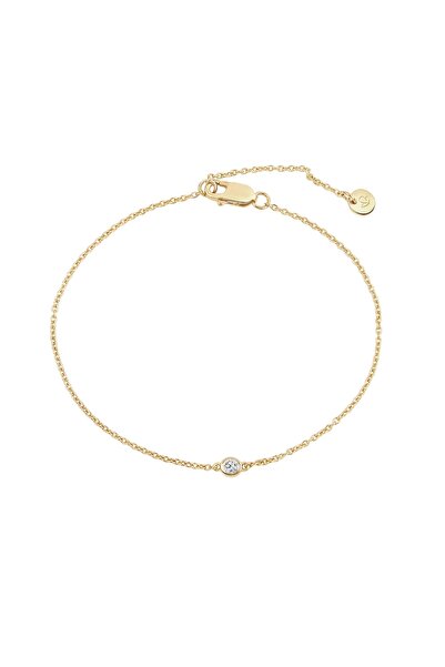 Glanzstücke München Silberarmband Armband Sterling Silber gelbgold Topas weiß