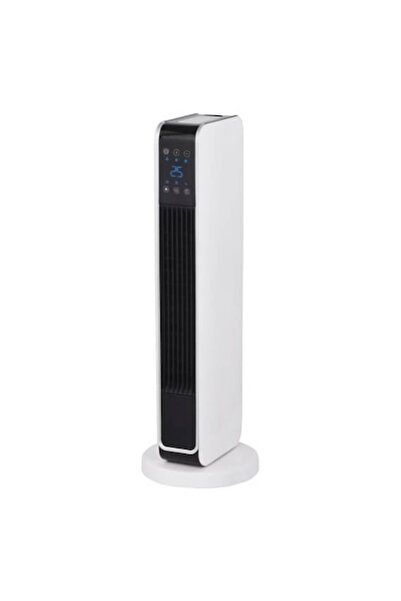 Rovitech Ceramic Tower Fan Heater 2000W, 2 Power Levels, Remote, Touchscreen, Overheat Protection, White