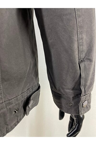 Sadık Collection Dynamo Men's Fur-Lined Waterproof Collar Kanvars Linen Coat 2625