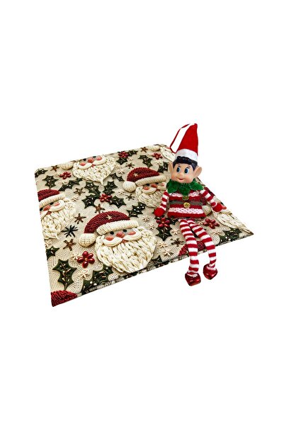 OEM Cotton tablecloth, 120x150 cm, Christmas pattern, with Elf decoration