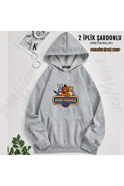 ZOKAWEAR Fnaf Five Nights v8 Štampano Sa kapuljačom Dukserica (2 niti)