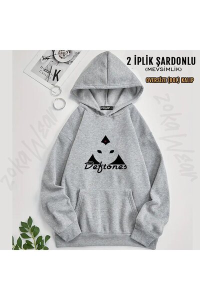 ZOKAWEAR Deftones v15 cu imprimeu cu glugă Swea tricou (2 fire)
