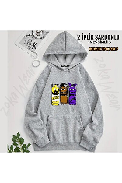 ZOKAWEAR Fnaf Five Nights V13 Printed Hooded Sweatshirt (2 Thread)