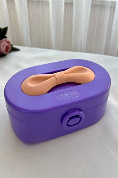 MEDUSHOP صندوق مكياج بحجم السفر مع حجرة مرآة، منظم إكسسوارات باللون الأزرق مع...