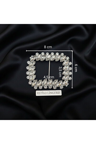 Estilo Lingerie Crystal Stone Silver Color Evening Dress Belt Buckle, Design Belt Buckle, Evening Dress Accessory